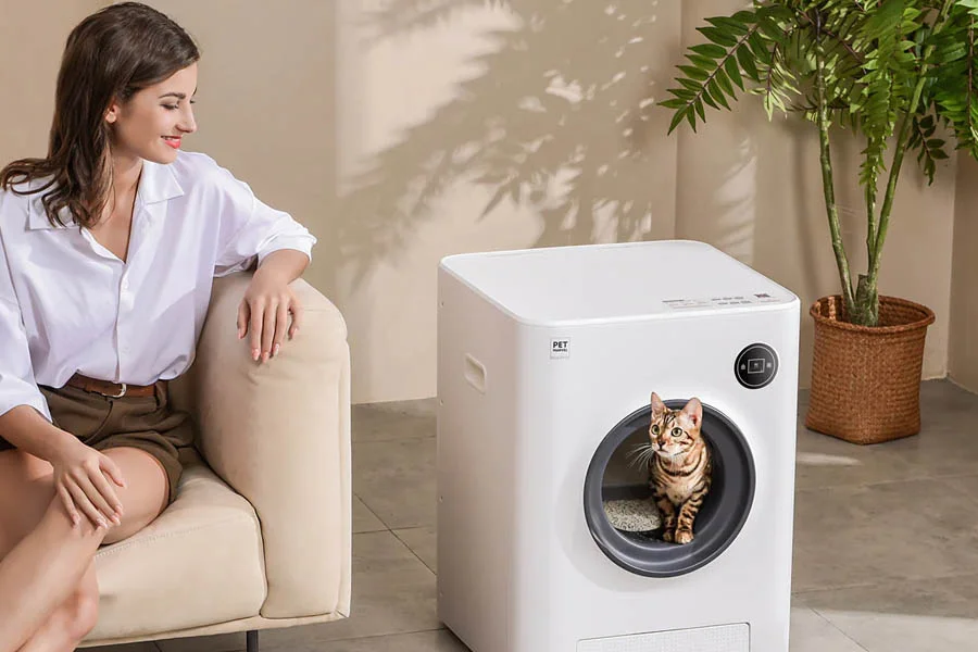 large self cleaning litter box