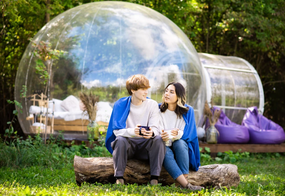 bubble tent stargazing